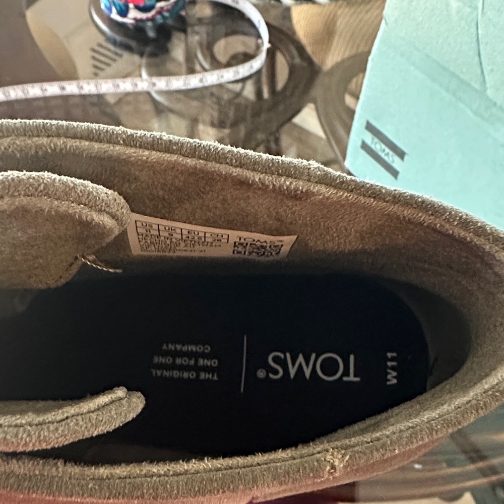 Toms Olive Wedge Ankle Boots - Picture 3 of 8